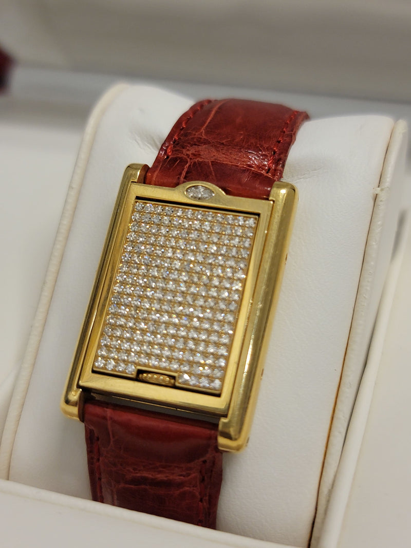 CARTIER Reversible 18K Yellow Gold Watch w/ Diamond Face - $120K APR Value w/ CoA! APR 57