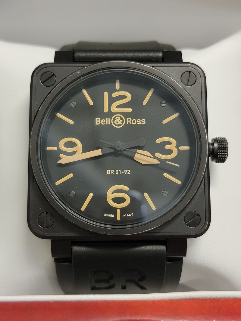 BELL & ROSS XL Limited Edition Black PVD Steel Tang Buckle- $8K APR Value w/ CoA APR 57