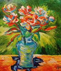 OLEG KUFAYEV "Piony 2" Oil on Canvas - $4.8K Appraisal Value! APR57
