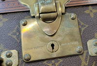 Louis Vuitton Alzer 80 LARGEST Vintage Trunk w Case Ex Mint ser# $15K APR w/COA! APR 57