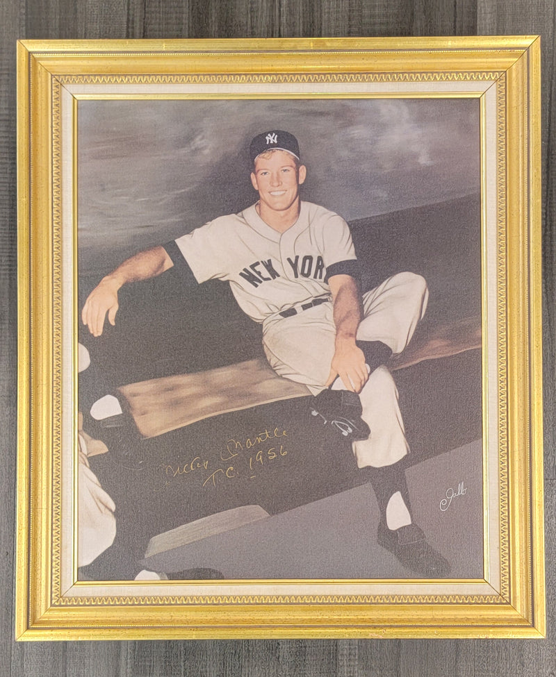 MICKEY MANTLE signed TRIPLE CROWN PAINTING Ray Gallo 1956 $20K APR PSA/DNA CoA! APR 57