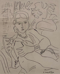 Henri Matisse, "Lady Reclining with Hat", Original Print, c. 1900s - $40K Appraisal Value* APR 57