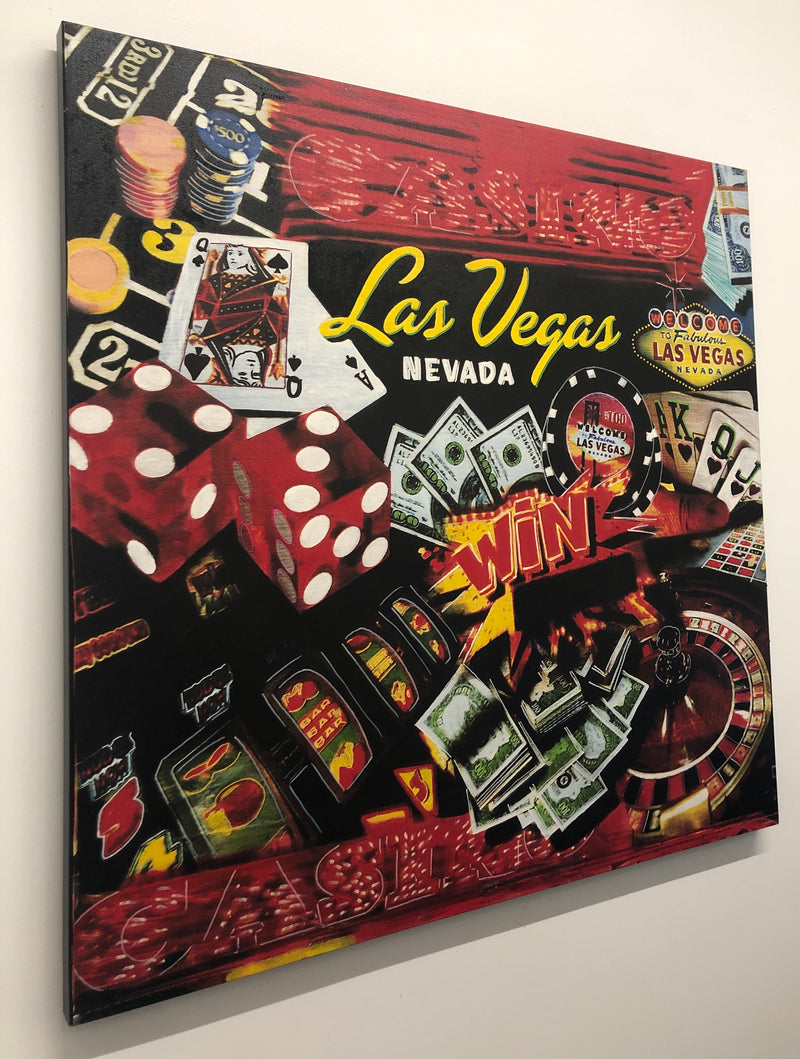 STEVE KAUFMAN, "Lucky Las Vegas", Pop Art Silkscreen Oil, C. 2007 - $20K Appraisal Value* APR 57