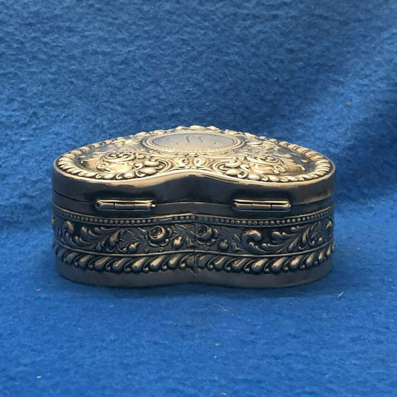 GORHAM Sterling Silver Repoussé Heart Jewelry Box Circa 1892 Victorian $1.5K Apr APR 57
