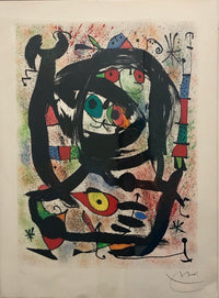 Joan Miro, Signed Color Print County Museum of Los Angeles (1969) - Edition: #9/100 -  Appraisal Value: $30K* APR 57