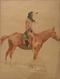 FREDERIC REMINGTON A Cheyenne Buck, Signed Chromolithograph, c.1901 - $20K Apr Value* APR 57