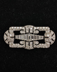TIFFANY & CO. 1930s Art Deco Platinum 6 Ct. Diamond Brooch - $200K Appraisal Value w/ CoA! APR 57