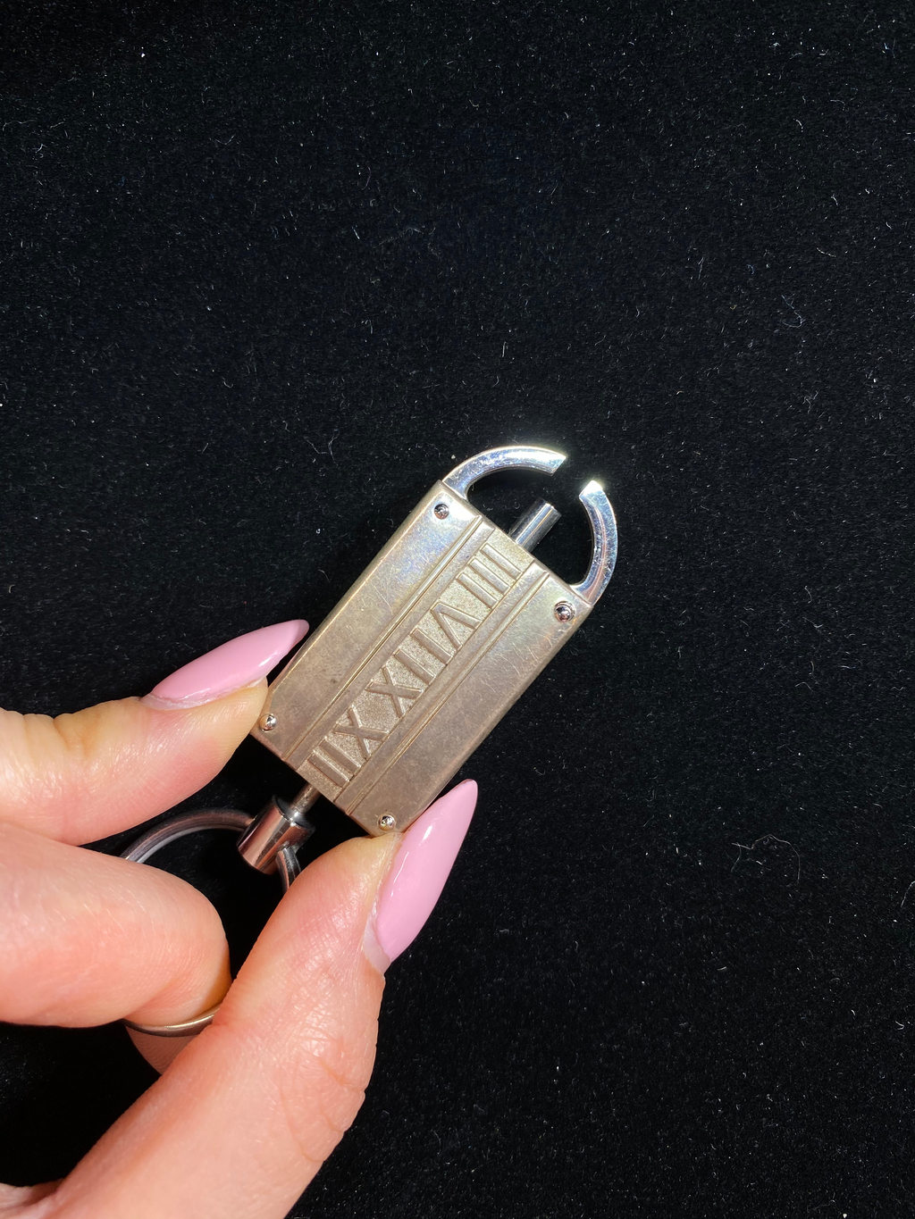 Tiffany 1837 Makers valet key ring in sterling silver and stainless steel.