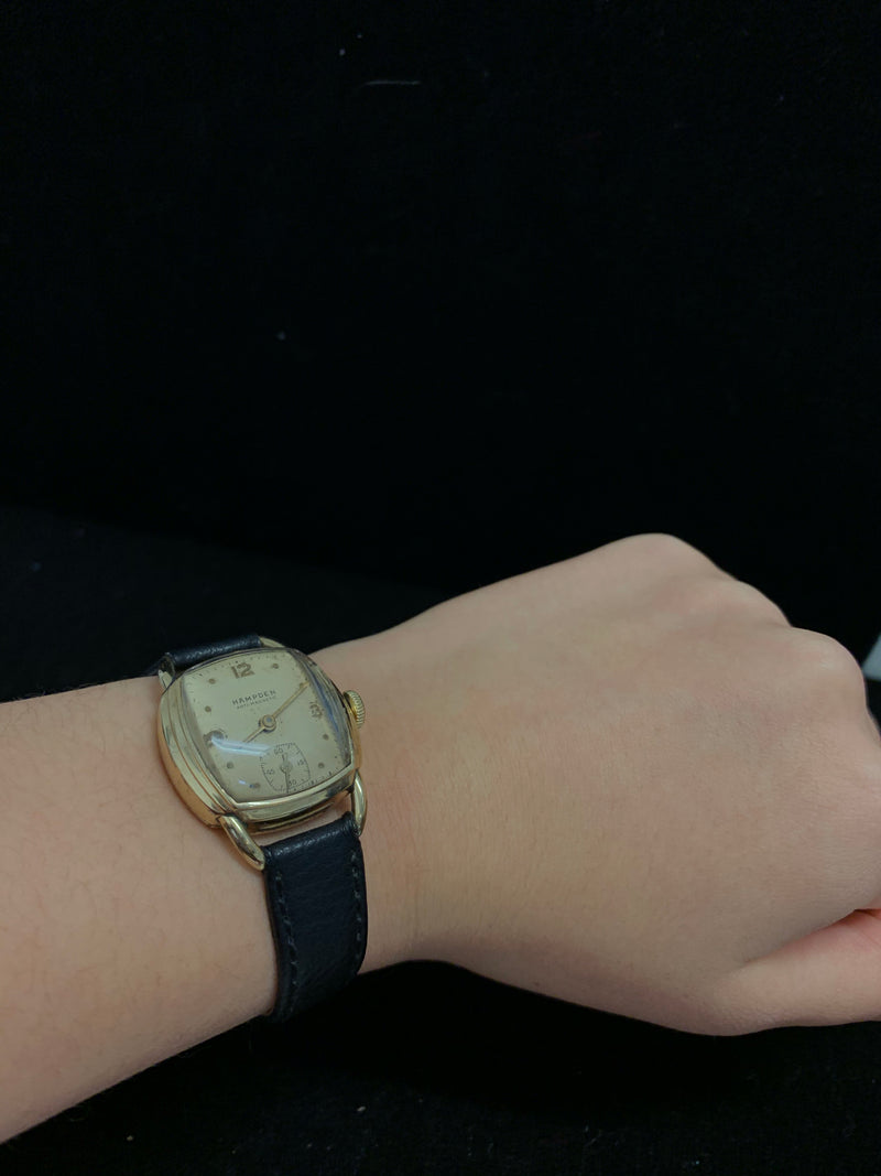 HAMDEN Anti-Magnetic 10K Gold Filled Wristwatch w/ Curvex Case - $6K APR Value w/ CoA! APR 57