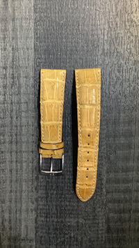 ZENITH Tan Padded Crocodile Leather Watch Strap - $600 APR VALUE w/ CoA! ✓ APR 57