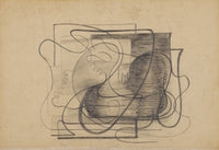 Amelia Peláez, "Composición con Manos y Pies" 1935 Drawing - $30K APR Value w/ CoA! + APR 57