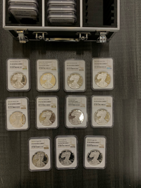 LOT OF 34 US American Eagle Proof Silver Dollar Coins 1986-2020 - $6K Appraisal Value! ✓ APR 57