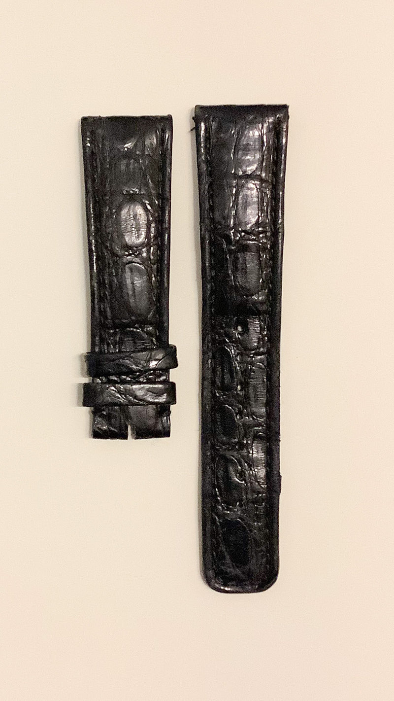 IWC Black Padded Crocodile Leather Watch Strap - $700 APR VALUE w/ CoA! ✓ APR 57
