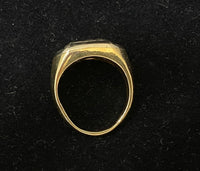 Unique Solid Yellow Gold with 9 Diamonds Flat-top Ring - $15K Appraisal Value w/CoA} APR57