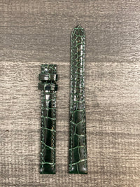 CARTIER Green Crocodile Padded Watch Strap - $650 APR VALUE w/ CoA! ✓ APR 57