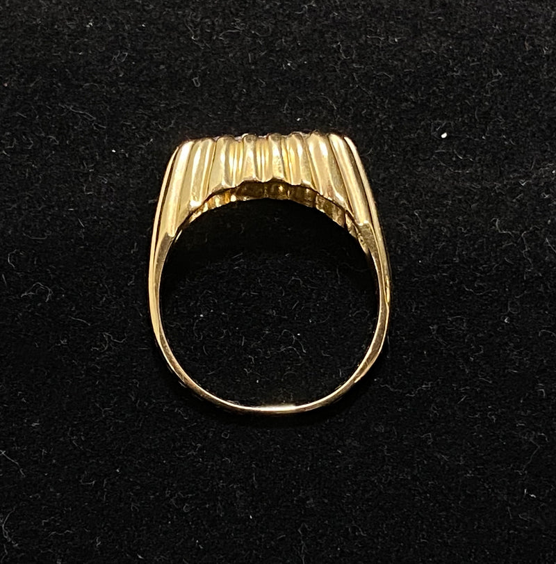 Unique Designer Solid Yellow Gold 29-Diamond Ring - $6K Appraisal Value w/CoA} APR57