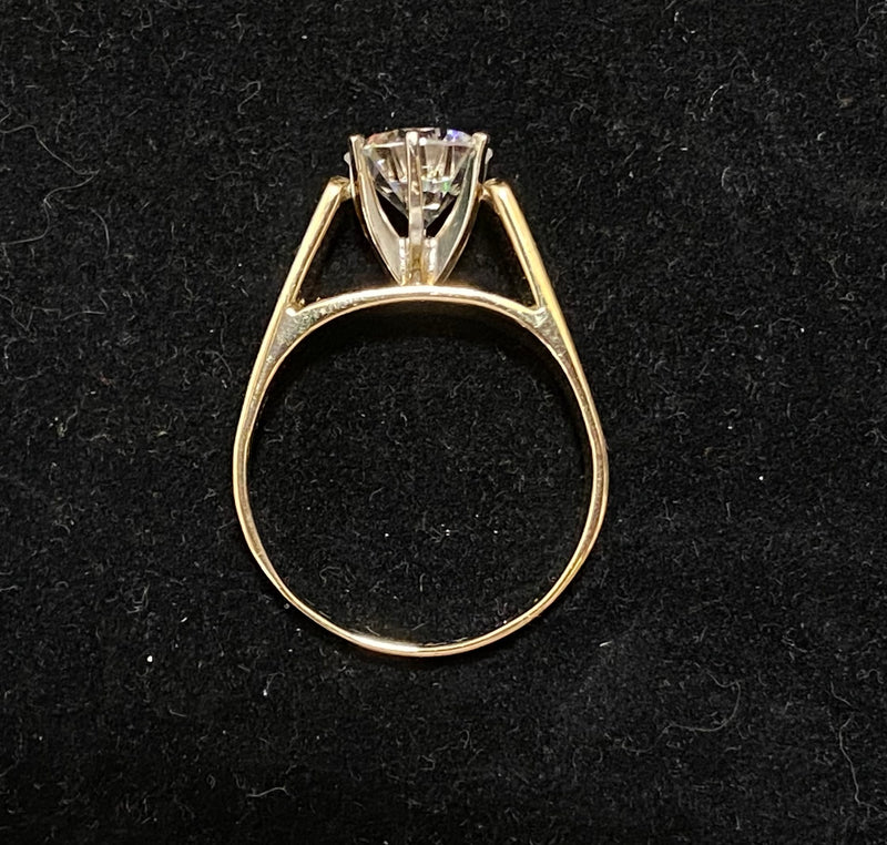 Unique Designer Solid Yellow Gold with White Topaz Ring - $3K Appraisal Value w/CoA} APR57