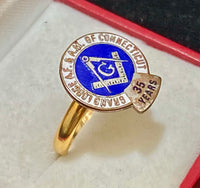 1920’s Antique 18K Yellow Gold Freemason Grand Lodge of Connecticut Ring - $10K Appraisal Value w/CoA} APR57