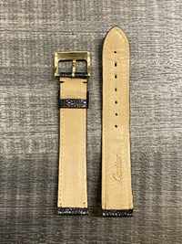 CARTIER Black Padded Lizard Leather Watch Strap  - $600 APR VALUE w/ CoA! ✓ APR 57