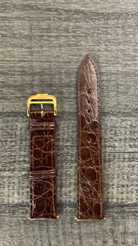 BAUME & MERCIER Brown Crocodile Leather Watch Strap - $600 APR VALUE w/ CoA! ✓ APR 57