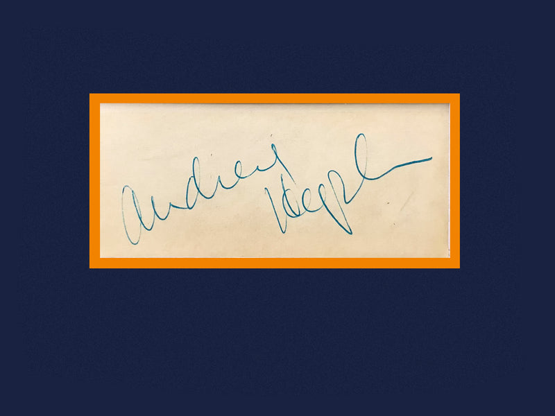 Audrey Hepburn c.1960 Autographed Index Card with Portrait - $2K Appraisal Value! APR 57