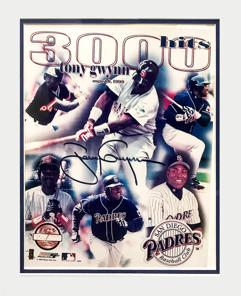 Tony Gwynn, Autographed San Diego Padres 1999 Print - $600 APR Value w/ CoA!