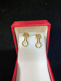 Beautiful 2-Tone 18K Yellow/White Gold Earrings - $8K Appraisal Value w/ CoA! } APR 57