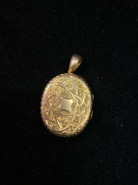 Beautiful 1800’s Gold Tone Handcraft Photo Locket Pendant - $2K Appraisal Value w/ CoA! APR 57