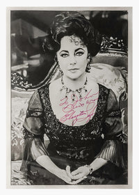 ELIZABETH TAYLOR “The Little Foxes” 1981 Flyer & Signed Portrait - $8K APR Value w/ CoA! + APR 57