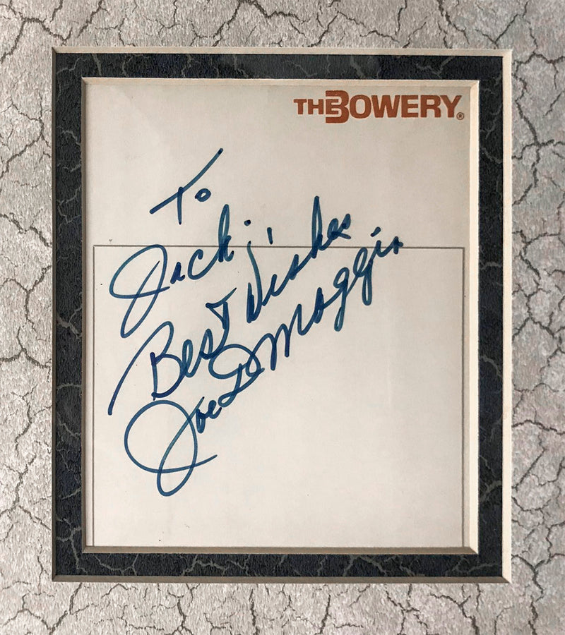 JOE DIMAGGIO 1970s Bowery Savings Bank Autographed Note - $5K APR Value w/ CoA +✓ APR 57