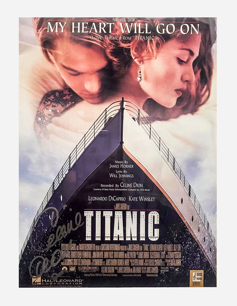 CELINE DION Autographed 'Titanic' Original Poster - $2K APR Value w/ CoA! APR 57