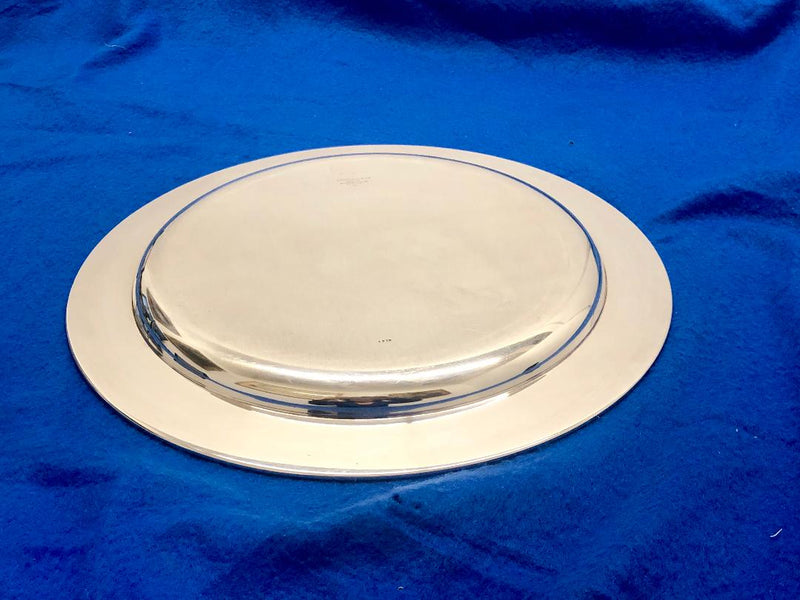 TIFFANY & CO. Antique Silver-Plated Serving Plate 33oz Circa 1920 - $10K Apr Value