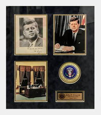 John F. Kennedy Original 1963 Signed Black & White Portrait  - $20K APR Value w/ CoA! + APR 57