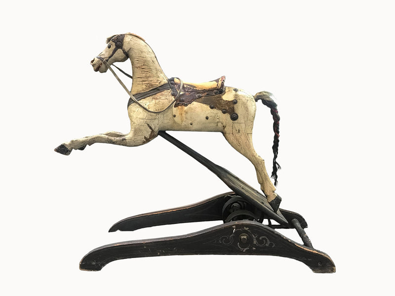 Jesse Crandall (Attrib.) 1910 Sprung Rocking Horse - $15K Appraisal Value! APR 57