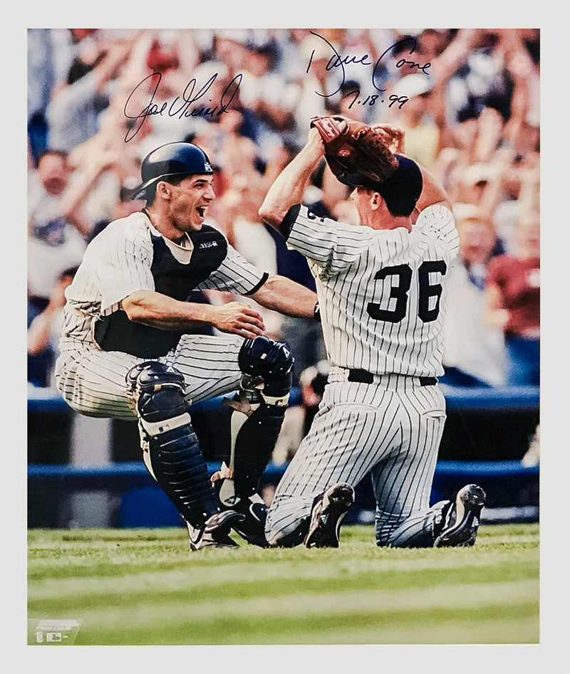 David Cone & Joe Girardi 1999 Signed Perfect Game Photo