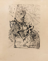 Salvador Dalí, 'El Cid,' Original Etching on Paper, 1968, Signed and Framed - $6K APR Value w/ CoA! APR 57