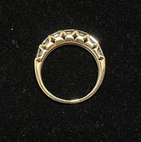 Incredible Designer 18K Yellow Gold 7-Diamonds French Bar Set Ring - $20K Appraisal Value w/CoA} APR57