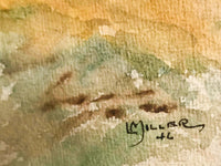 L.Miller Vintage Signed & Framed 1946 Watercolor Landscape - $6K APR Value w/ CoA! + APR 57