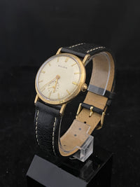 BULOVA 10K Rolled Gold Filled circa 1950s Unisex w/ Diamond Style Chips Watch - $3K Value w/ CoA! APR 57