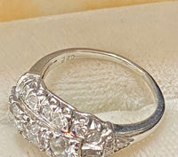 1920’s Victorian Design Platinum with 25 Diamonds Ring - $20K Appraisal Value w/CoA} APR57