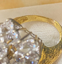Intricate Antique c. 1940's 18K Yellow Gold 27-Diamond Cluster Ring - $30K Appraisal Value w/CoA} APR57