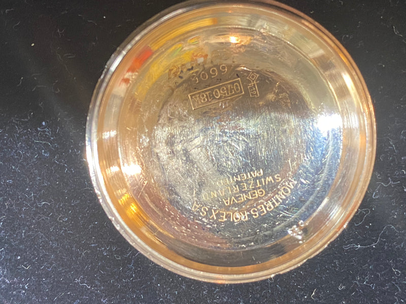 ROLEX Rare C. 1955 18K Pink Gold Vintage Oyster Perpetual DateJust Ref. 6605 - $60K Appraisal Value! ✓ APR 57