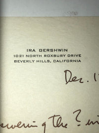 Ira Gershwin Original Letter to Friend, Irving Drutman - $10,000 APR Value w/ CoA! APR 57