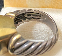 DAVID YURMAN Vintage Design 18K Yellow Gold & Sterling Silver with Amethyst Ring - $6K Appraisal Value w/CoA} APR57