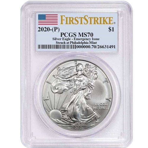 2020 (P) 1 oz American Silver Eagle Coin PCGS MS70 FS (Philadelphia) APR 57