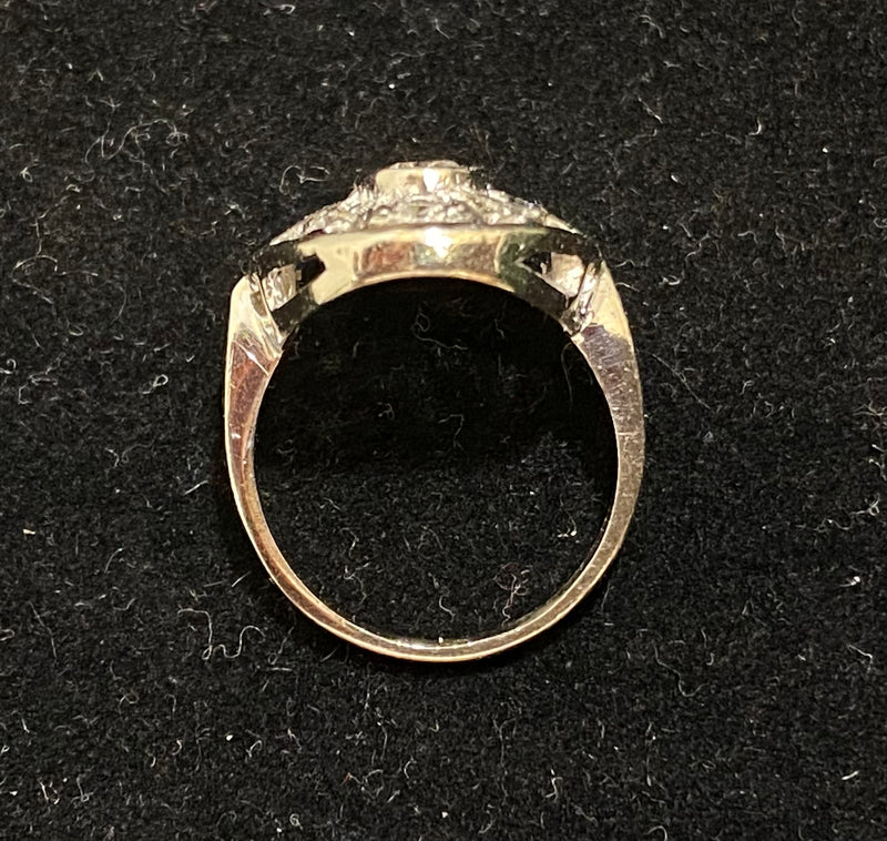 Victorian-era Solid White Gold Diamonds Intricate Ring - $13K Appraisal Value w/CoA} APR57