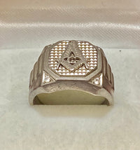 Incredible Unique Design Sterling Silver Freemason Ring - $4K Appraisal Value w/CoA} APR57