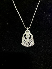1920’s Antique Design Platinum and 14K White Gold  Pendant Necklace w/ 49 Diamonds! - $75K Appraisal Value w/CoA! APR 57