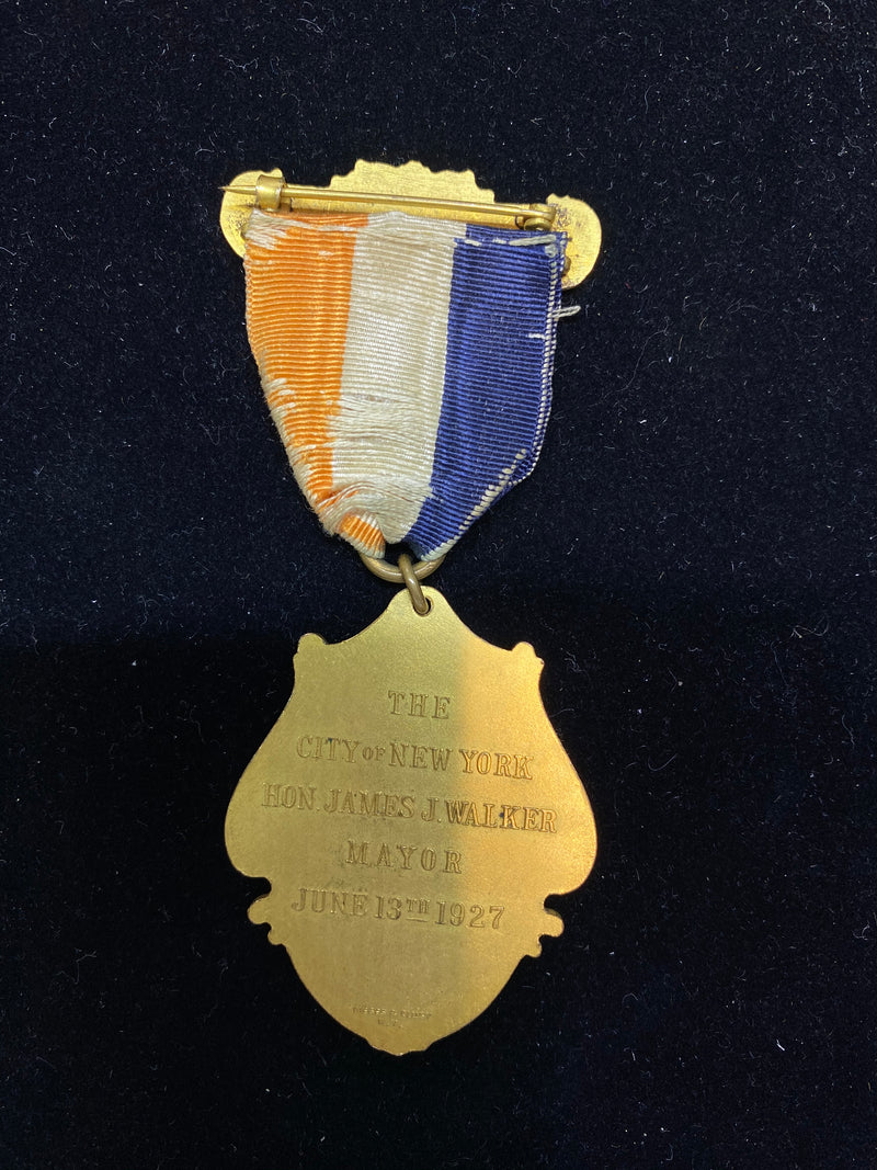 1927 The City of New York Mayor’s Committee Medal Charles Lindbergh Reception - $30K Appraisal Value w/ CoA! APR 57