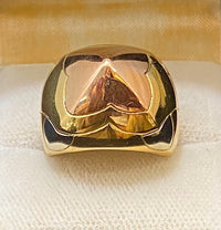 BVLGARI Antique Design Tri- Gold Pyramid Ring - $15K Appraisal Value w/CoA} APR57